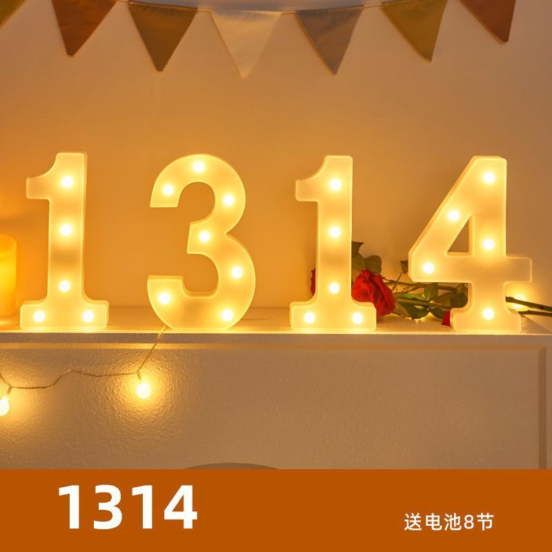 生日快乐字母灯彩灯led场景布置装饰字牌后备箱求婚道具氛围|undefined