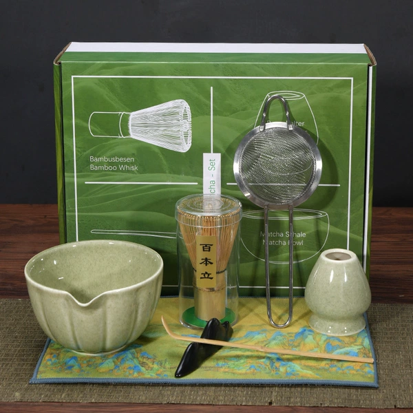 Matcha Green Matcha Bowl 7-piece Set + Matcha Color Box (Source