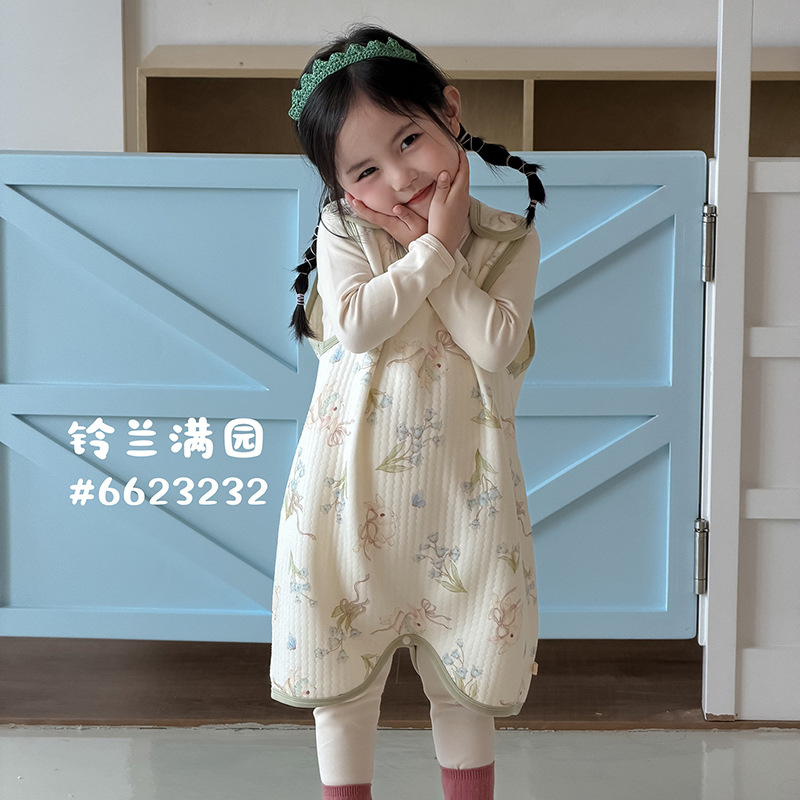 Sleeping bag-lily of the valley garden [10a antibacterial | Thin cotton 300g] / Size 80 (recommended height is about 70cm)