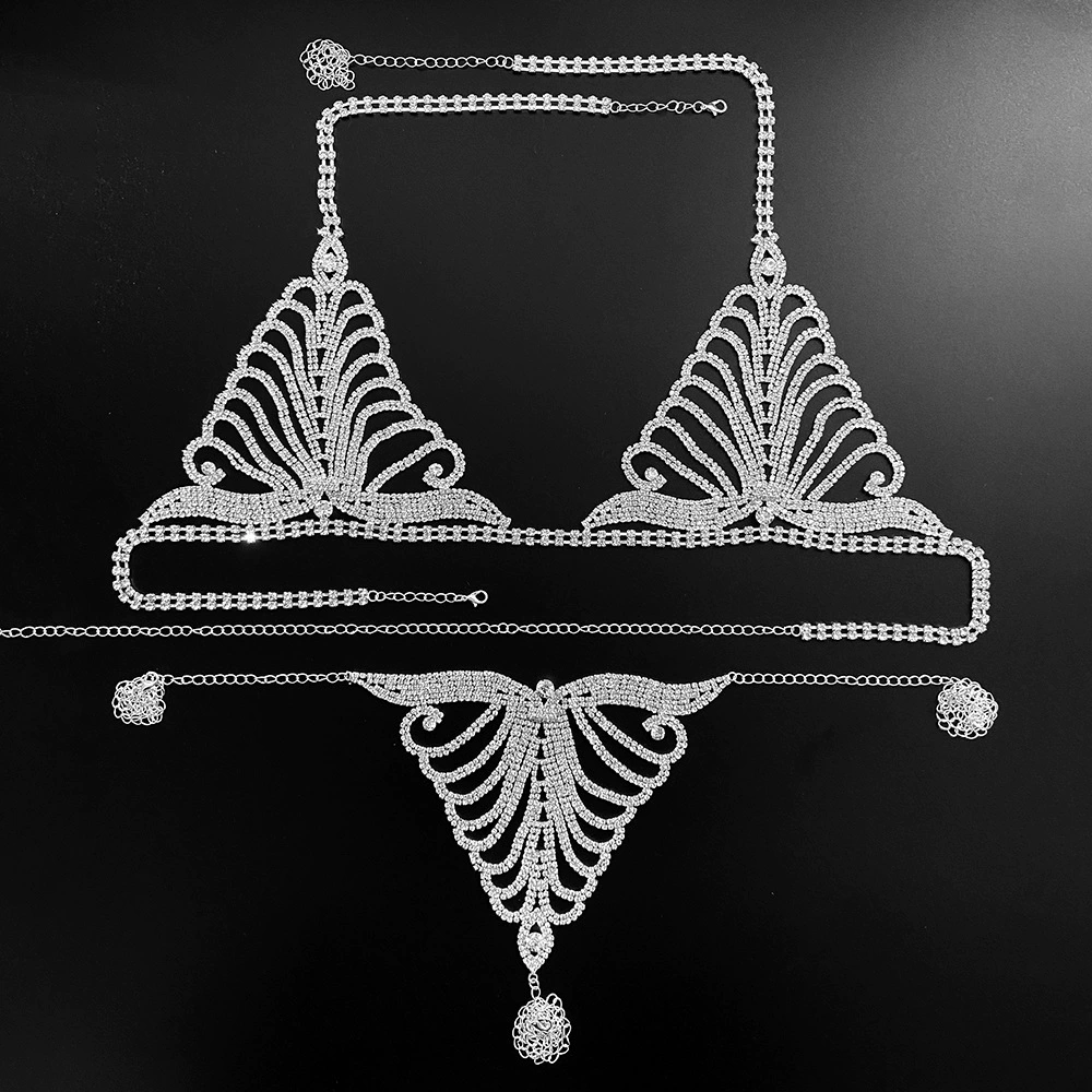 Новый легкий и роскошный европейский и американский стразы тело цепочка ветра костюм женский сексуальный бриллиант трусики цепочка нижнего белья шоу body chain