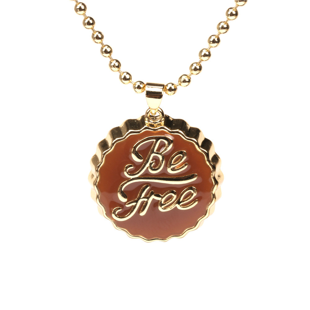 wholesale jewelry drip oil bottle cover pendant copper necklace nihaojewelry