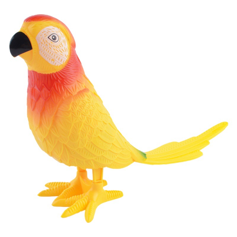 En la cadena spinning Jumping Clockwork Loro Parque de Atracciones para niños regalo puesto Venta caliente dibujos animados juguete pequeño animal al por mayor