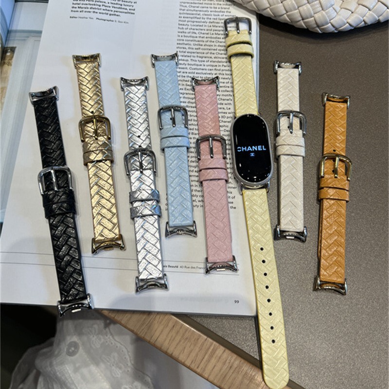 Woven Pattern Leather Slim Waistband Leather Strap Suitable for Apple Watch Series 11 iWatch S9 Woven Pattern Leather Slim Waistband Leather Strap Suitable for Apple Watch Series 11 iWatch S9