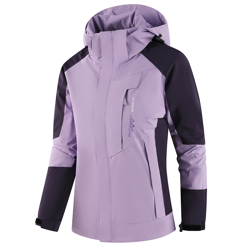 Women's new style couple's spring and autumn outdoor windproof and water-resistant hiking jacket, single coat for men