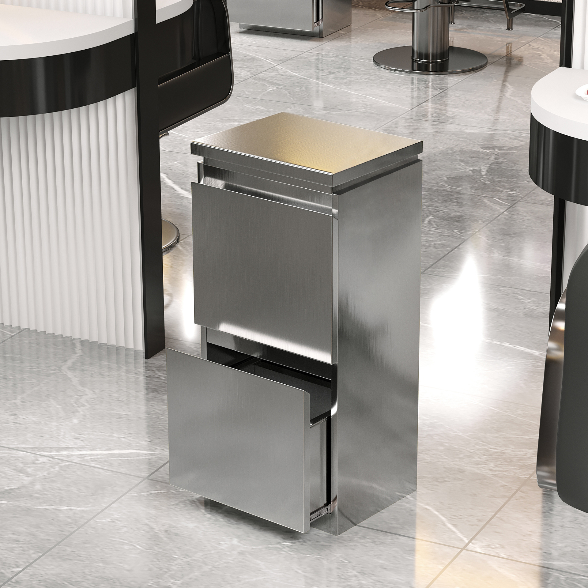 02_실버 브러시 지문방지 펌프스 2개-78x30x40cm