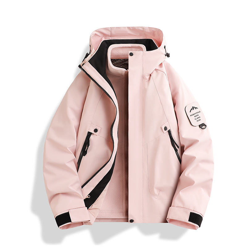 新款冲锋衣女三合一防风防水户外登山服男可拆卸外套团购定制logo|undefined