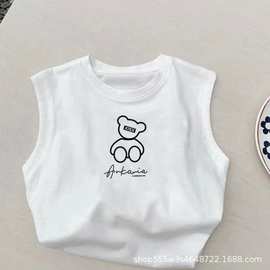 男女童背心儿童宝宝夏装无袖上衣2025新款中小童百搭打底衫童装潮