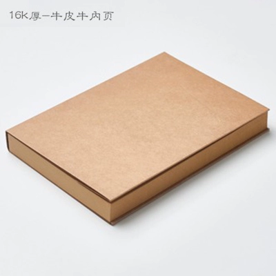 Retro leather book for students, increased thickness, graffiti, hand painting