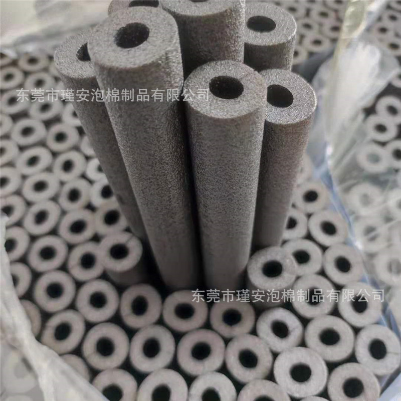 批发高密度黑白彩色EPE珍珠棉管材空心泡沫管可开口钢管外包软管