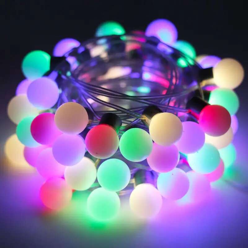 New Smart Point-Controlled Led Leather String Lights Rgb Fairy String Lights Star String Lights Indoor and Outdoor Garden Lights Decorative Lights
