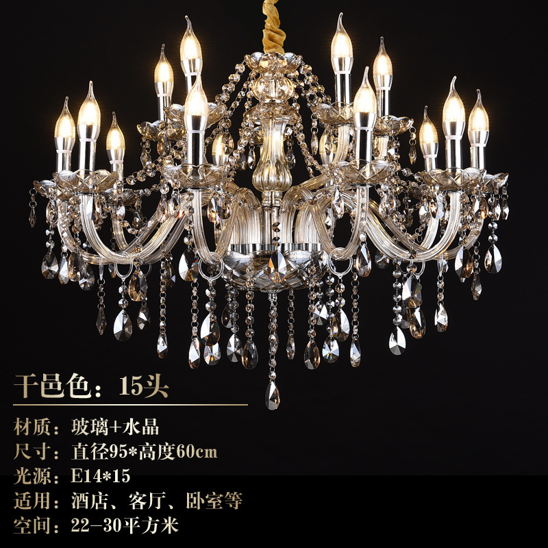 新型シンプル現代水晶灯シャンデリアヨーロッパ式結婚祝いLEDろうそく寝室レストラン客間灯具卸売り|undefined