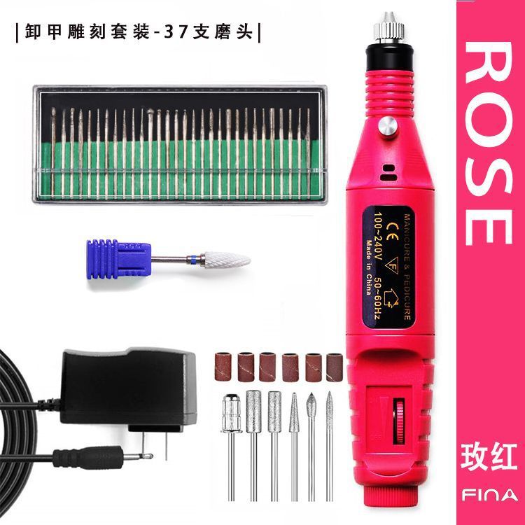 Lijadora de uñas portátil, lijadora de pulido y tallado de uñas, pluma de regulación de velocidad eléctrica, pluma de rectificado de uñas portátil
