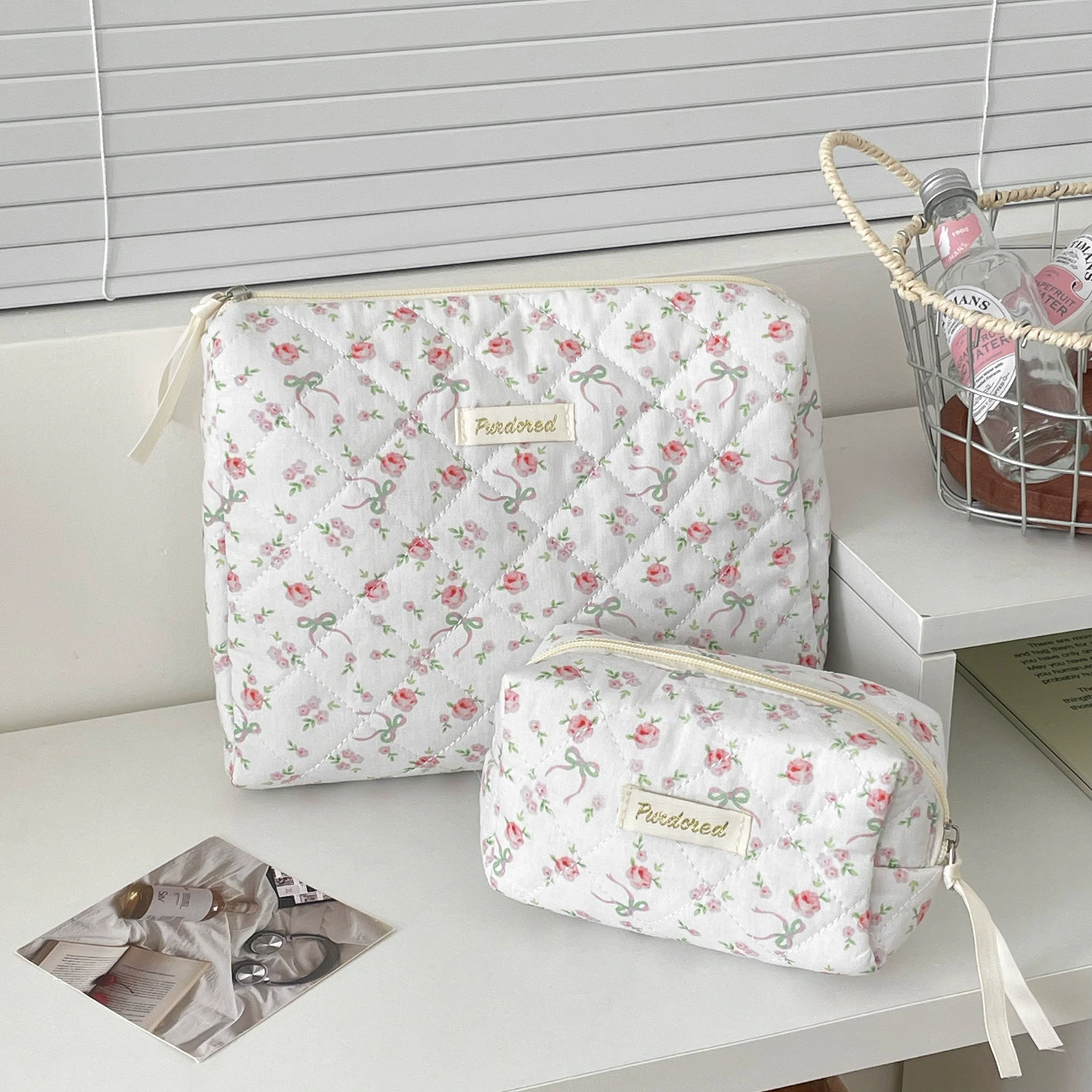 Свежая милая косметичка для путешествий, портативная вместительная organizer bag