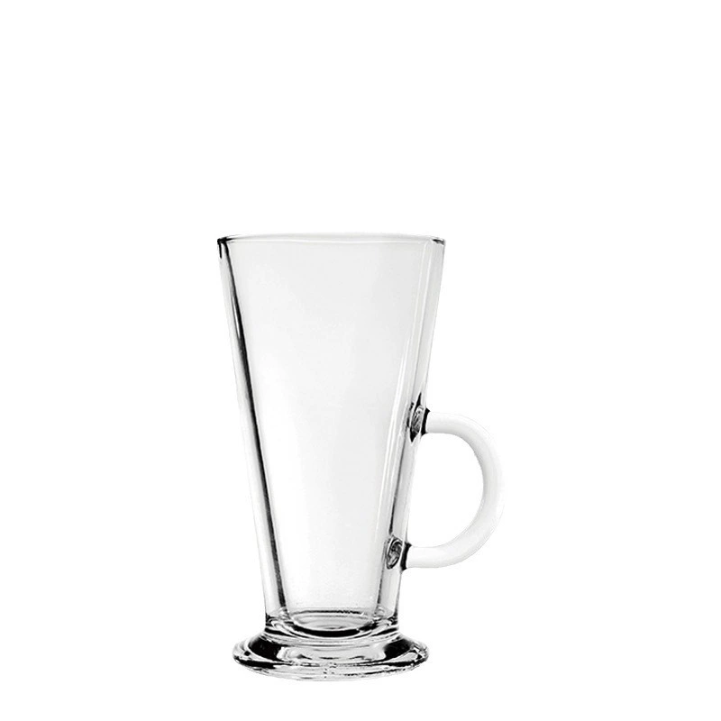 Retro glass handle, amber tea cup, coffee afternoon tea