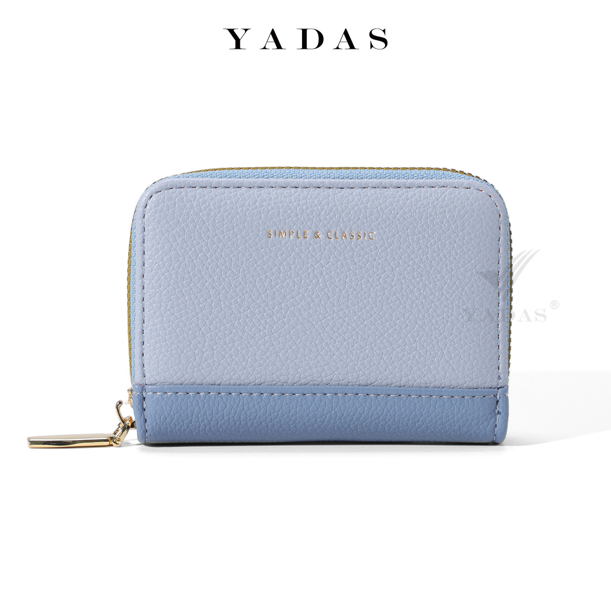YADAS nueva cremallera mini contraste de color a juego patrón de lichi clásico multi-tarjeta para mujer órgano PU tarjeta al por mayor
