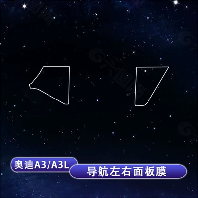 car protective film, instrument — Car interior film - 25-26-audi-a3a3l-navigation-left-and-right-panel-film