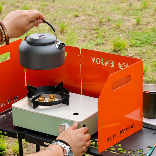 Outdoor cassette stove windshield gas stove stove folding windshield picnic camping equipment supplies stove head cover