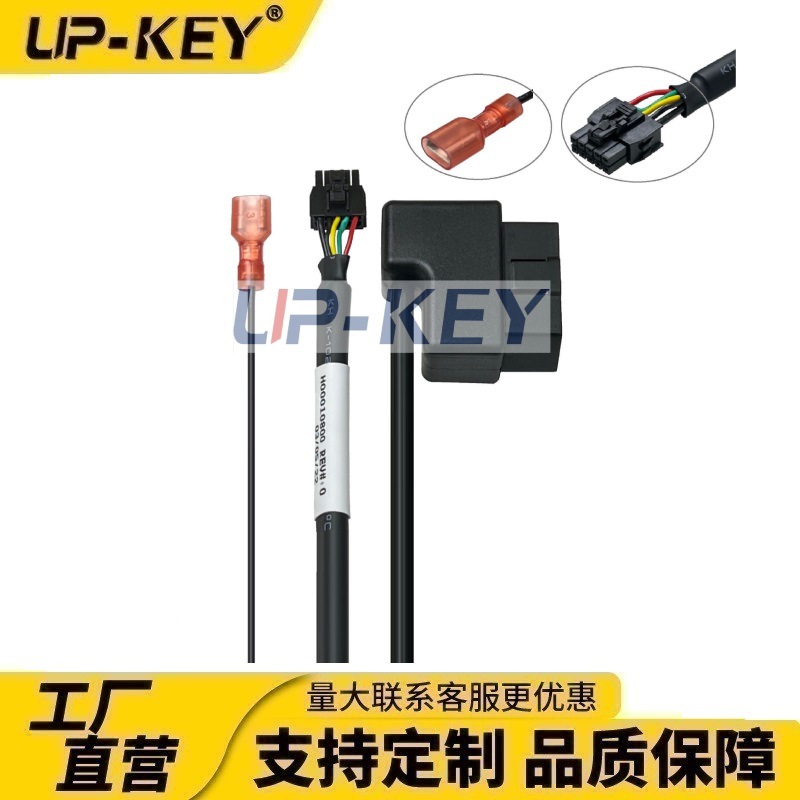 OBD2转接10P孔座 molex 153081210汽车数据传输数据线J1962连接线