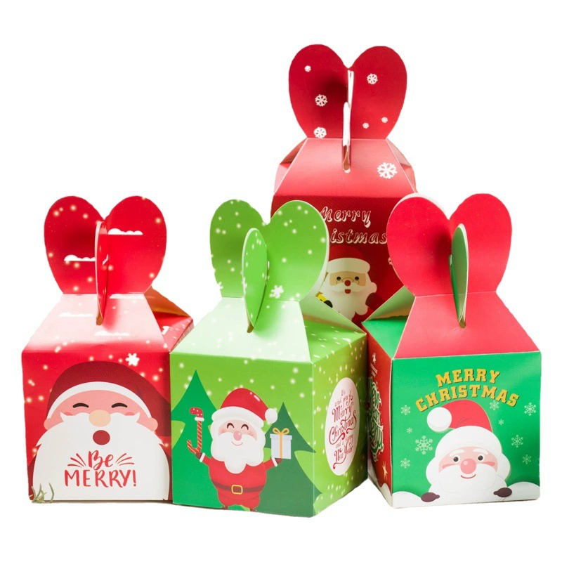 Новый Рождественский Яблоко Коробка Упаковка Сочельник Мультфильм Творческий Мир Фрукты Подарочная Коробка Рождественский Подарок Упаковка Коробка