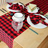 Tablecloth factory supply American retro minimalist products cotton color weaving lattice desktop desktop napkin napkin