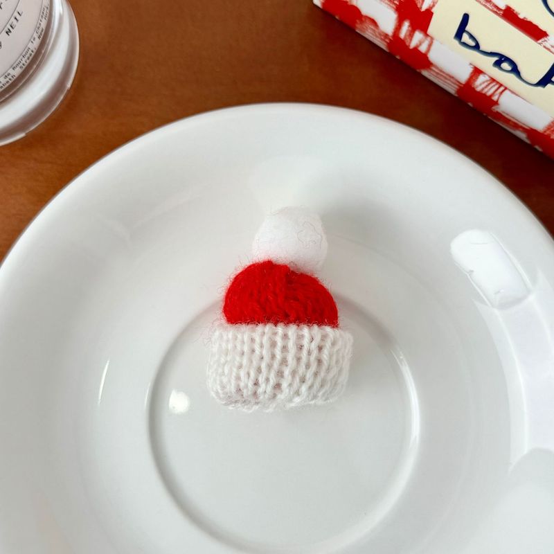 クリスマスミニ赤い緑の毛糸ニット帽子マフラー人形クリスマス雰囲気装飾品卸売り|undefined