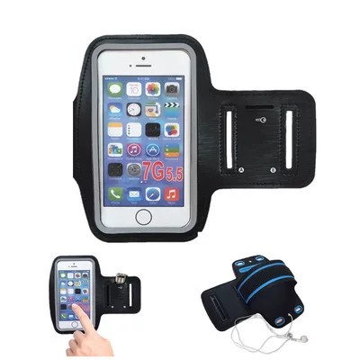 Factory wholesale sports mobile phone arm bag men's and women's fitness equipment outdoor running 7 inch arm band waterproof arm bag wrist bag