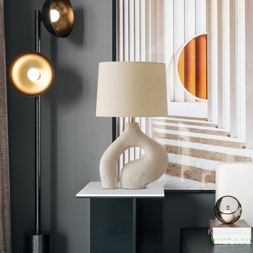Modern Minimalist Creative Living Room Lamp, Nordic Fabric Bedroom Bedside Study Room Art Designer Model Room Lamp