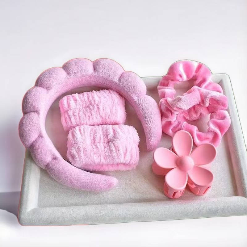 Correa para el cabello suave, tocado, lazo, lavado, multicolor mate mate, clip de agarre grande, anillo para el cabello elástico, juego de 16 piezas