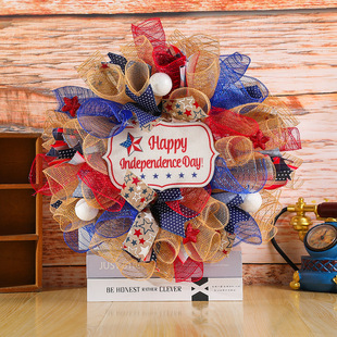 Independent Station New Independence Day American Flag Garland National Day Christmas Home Decoration Scene Layout Props