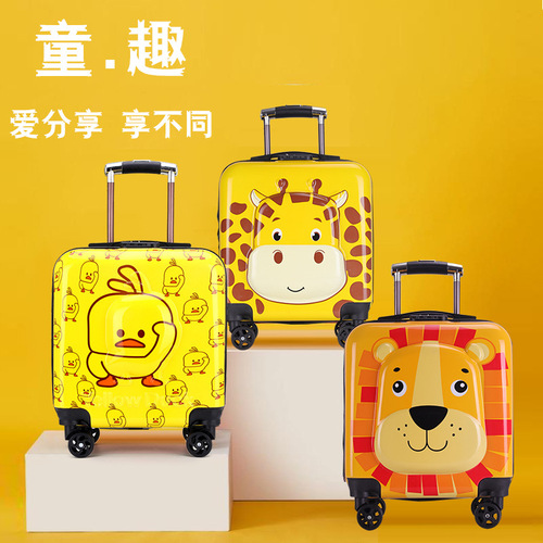 Kids Pull-along Suitcase Luggage for Boys and Girls, Students, 18-inch and 20-inch Gift Suitcase, Cartoon Travel Suitcase, Boarding suitcase, Password suitcase