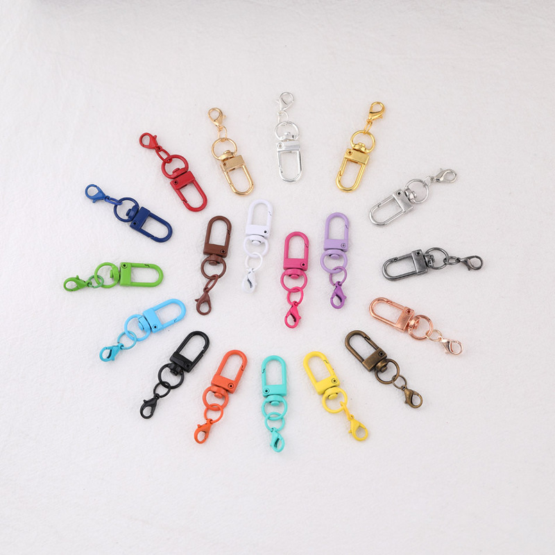 Paint color rotating door buckle + 14MM lobster buckle diy handmade doll Airpods connecting buckle jewelry material Paint color rotating door buckle + 14MM lobster buckle diy handmade doll Airpods connecting buckle jewelry material