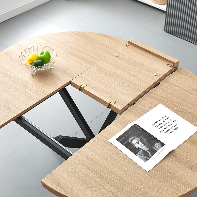 Mesa de comedor de exportación plegable retráctil MDF rectangular mesa de madera sólida plegable mesa de comedor