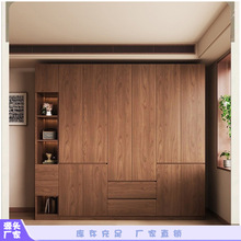 全实木ENF级衣柜家用卧室现代简约分段式免拉手儿童衣柜