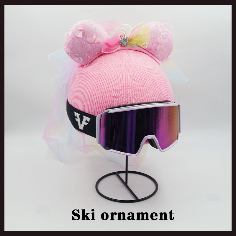 Cute Ski Helmet Elsa Tulle Sherry Mei Plush Accessories Detachable
