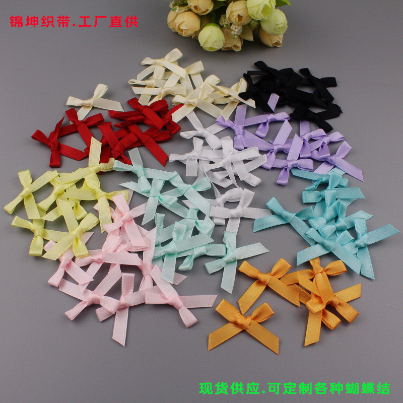 Spot 2 Points Bow 0.6cm Wide Machine Bow Clothing Accessories Accessories Double-Sided Ribbon Bow Wholesale