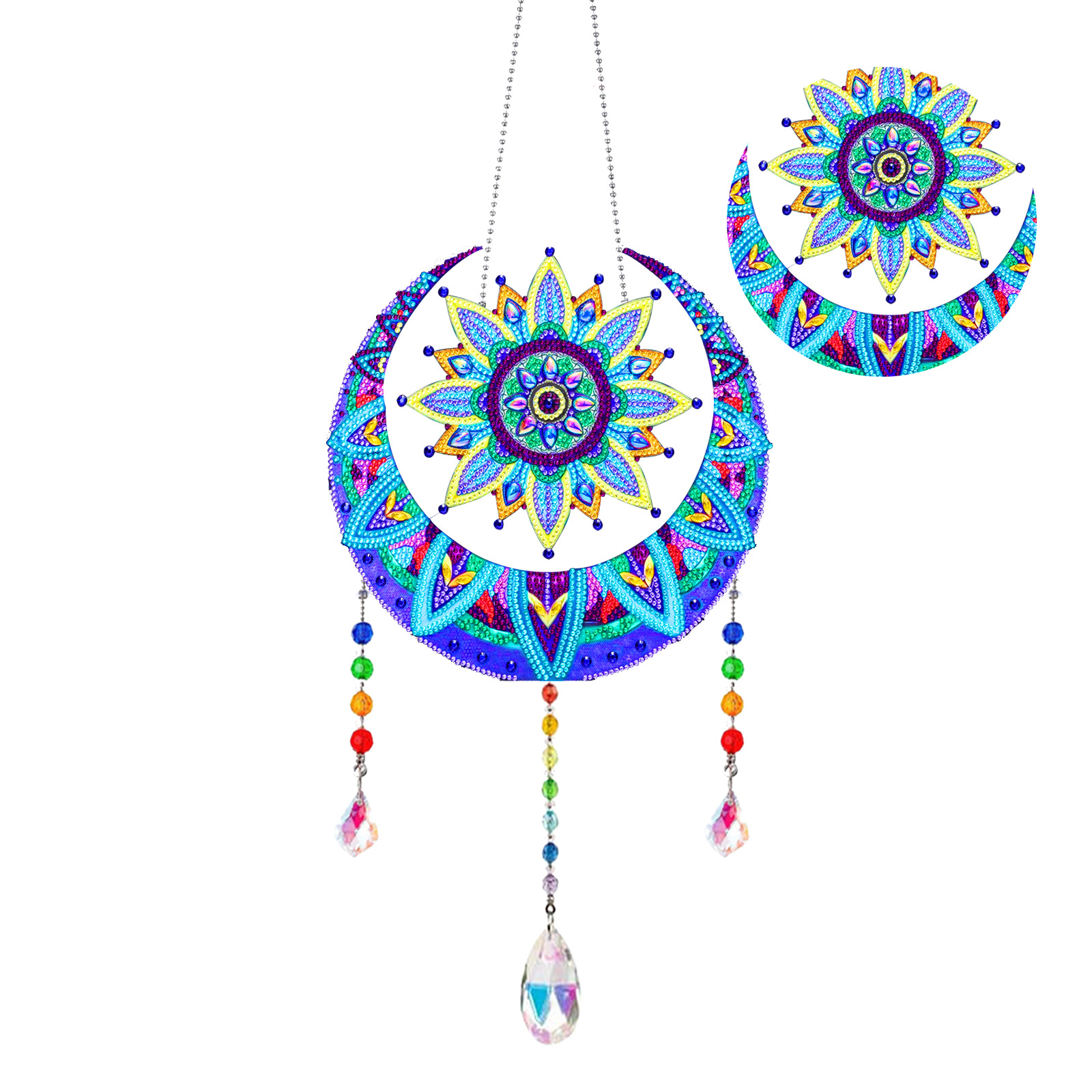 Diamante pintura Amazon transfronteriza DIY adornos de Navidad marca llena de diamantes 5d cristal mariposa diamante pintura viento carillones Decoración
