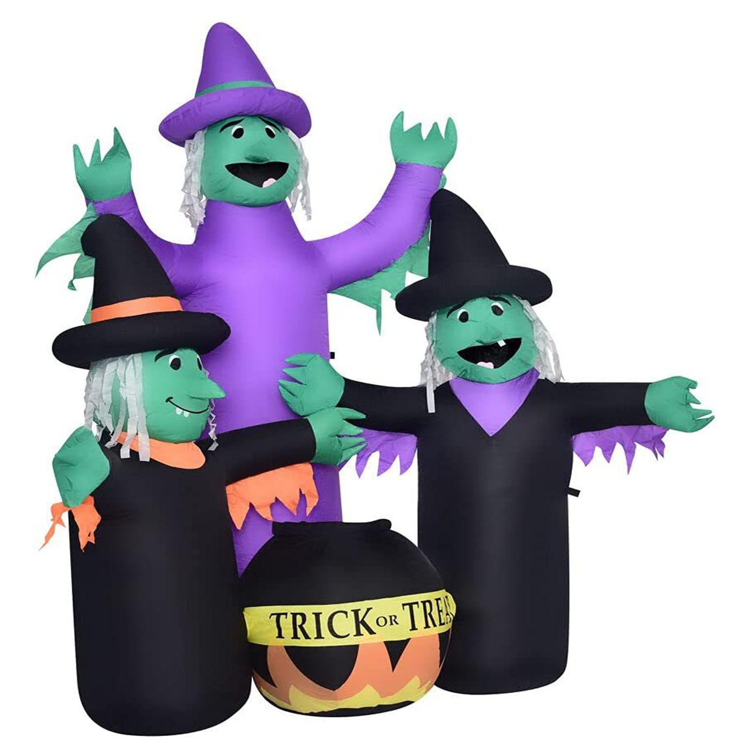 万圣节南瓜鬼家族气模 节日装饰 幽灵装饰万圣节女巫南瓜气模