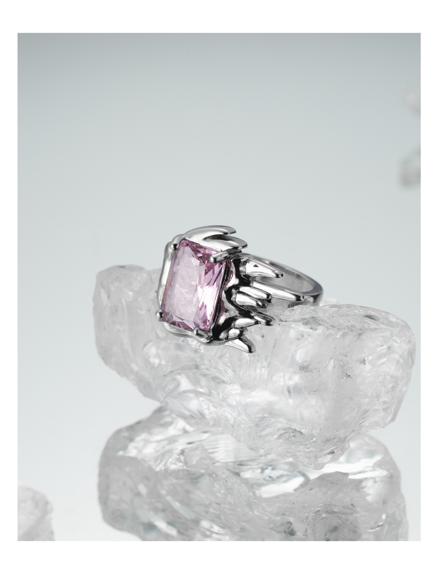 Fashion Geometric Copper Plating Zircon Open Ring