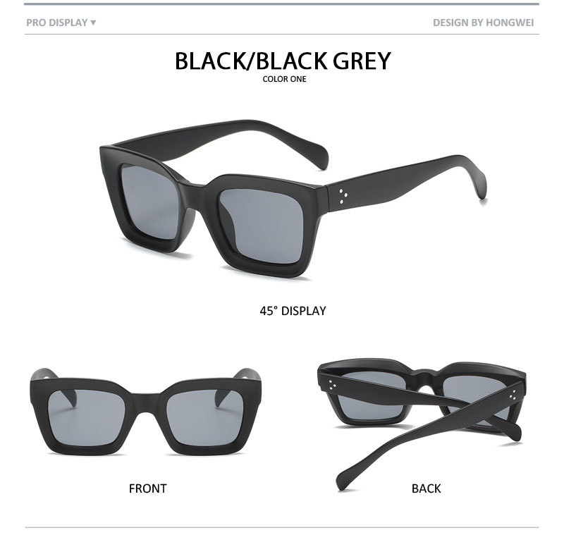 45g Weight Retro Square Ac UV400 Protection Square Full Frame Women's Sunglasses