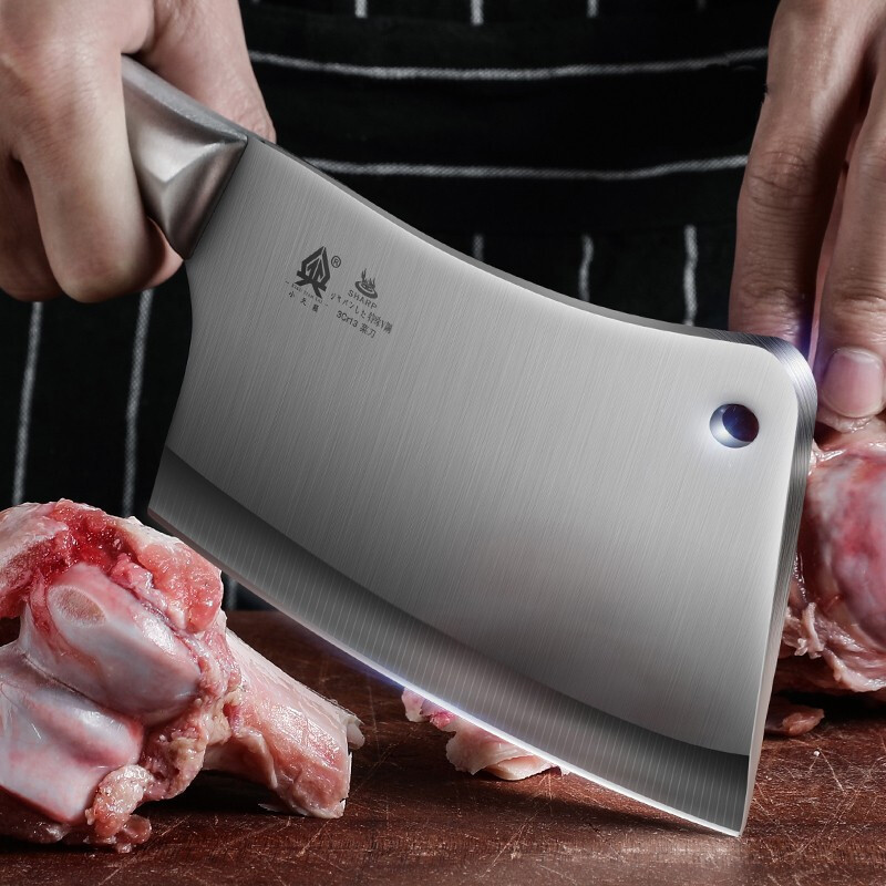 Cuchillo de corte de costillas, cuchillo de cocina, cuchillo de corte de huesos de carne, cuchillo de corte de cráneo de vaca, cuchillo de acero inoxidable, cuchillo de carnicero doméstico