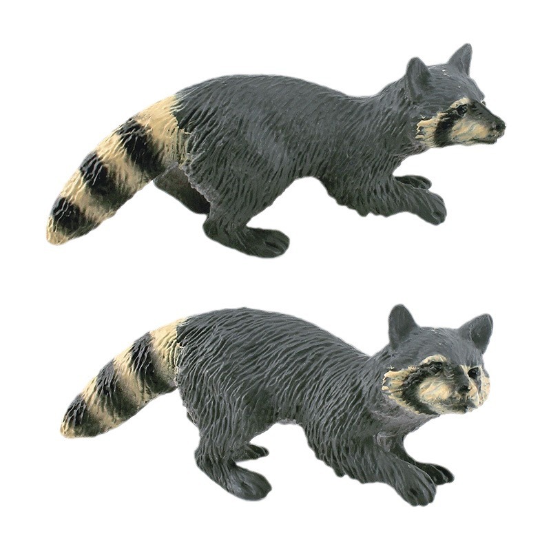 Simulación DE LOS NIÑOS animal salvaje mapache modelo pequeño mapache Panda plástico sólido muñeca estática decoración juguete