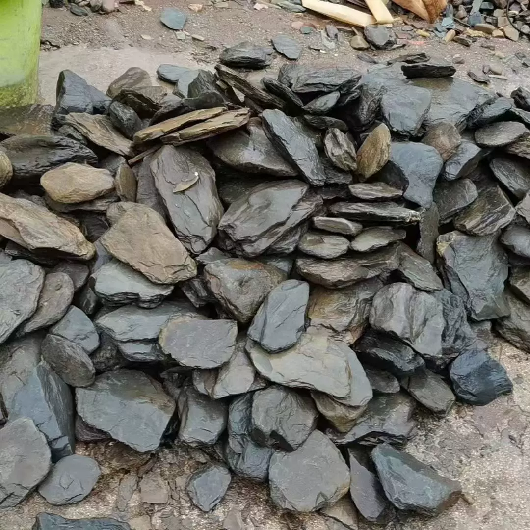 鱼缸装饰溪流石大块鱼缸原生态石头溪流缸主石大快岩片石成造景石