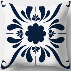 跨境現代簡約幾何抽象抱枕套桃皮絨抱枕辦公室午睡枕客廳沙發抱枕