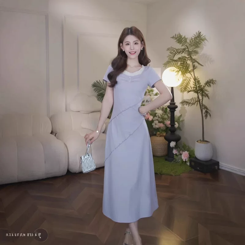 Fitted dress for leisure, plus size