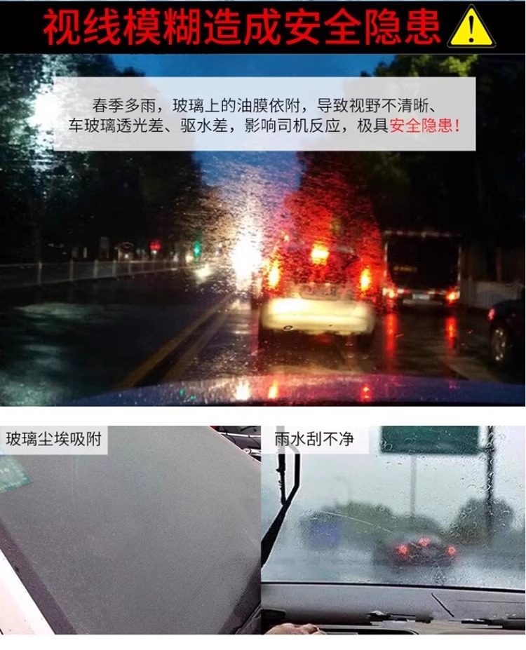 Car Glass Cleaner, Powerful Stain Remover, Oil Film Remover, Wiper Fluid, Antifreeze for Temperatures Below -40 Degrees, Car Cleaning Agent for All Seasons