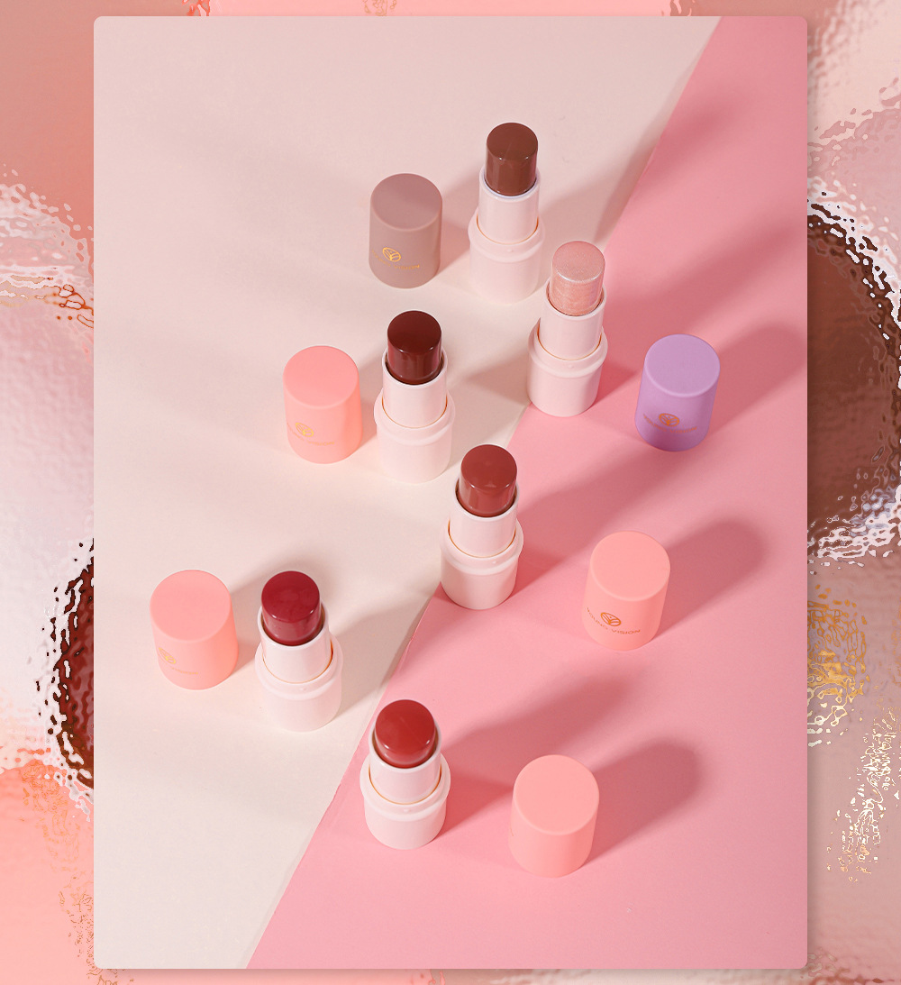 YOUNG VISION Multi-functional Makeup Stick Six-color Highlighter Contouring Cream Blush Matte Blush Stick Set undefined