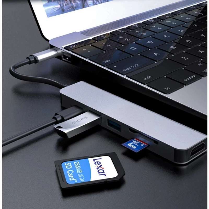 Type-C хаб все-в-одном расширенная док-станция 4K HD USB ноутбук шесть-в-один TYPE C расширенная док-станция