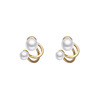 Retro advanced earrings from pearl, silver needle, french style, light luxury style, high-quality style, 2021 collection, silver 925 sample