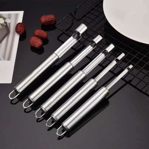 Home stainless steel fruit core remover hawthorn red date pith remover apple core removal tool pear hole digging tool