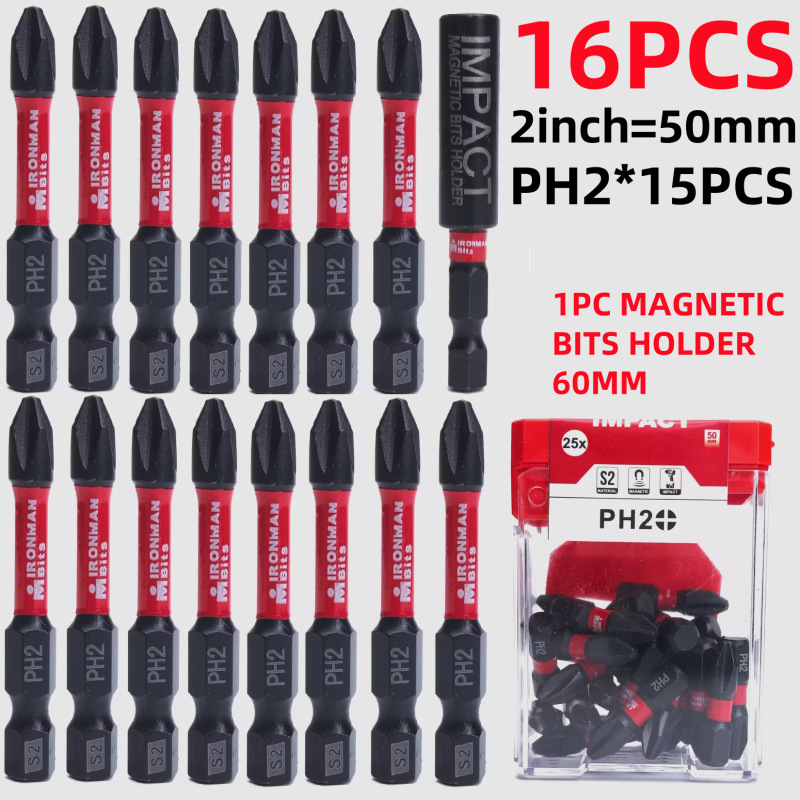 25mm50mm高強度シングルヘッドブラックトルククロス型梅花六角穴付きネジ強力磁気ビット|undefined